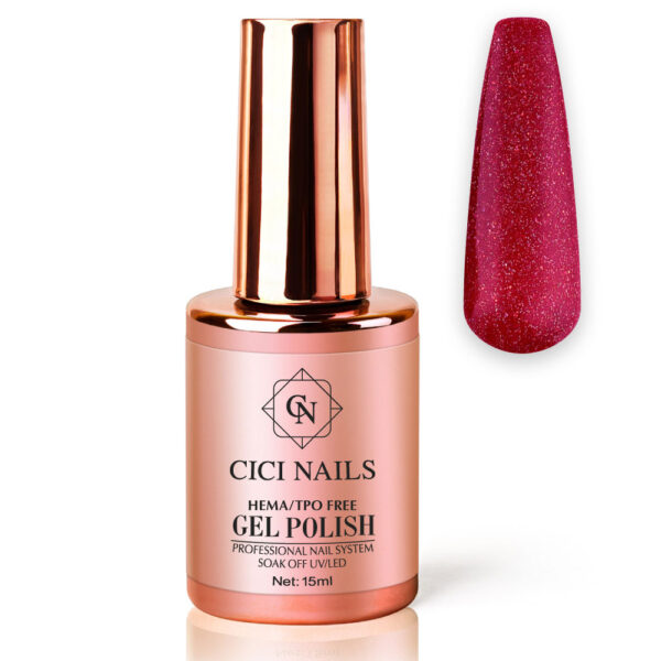 309 santa claus 15ml crveni trajni lak sa šljokicama
