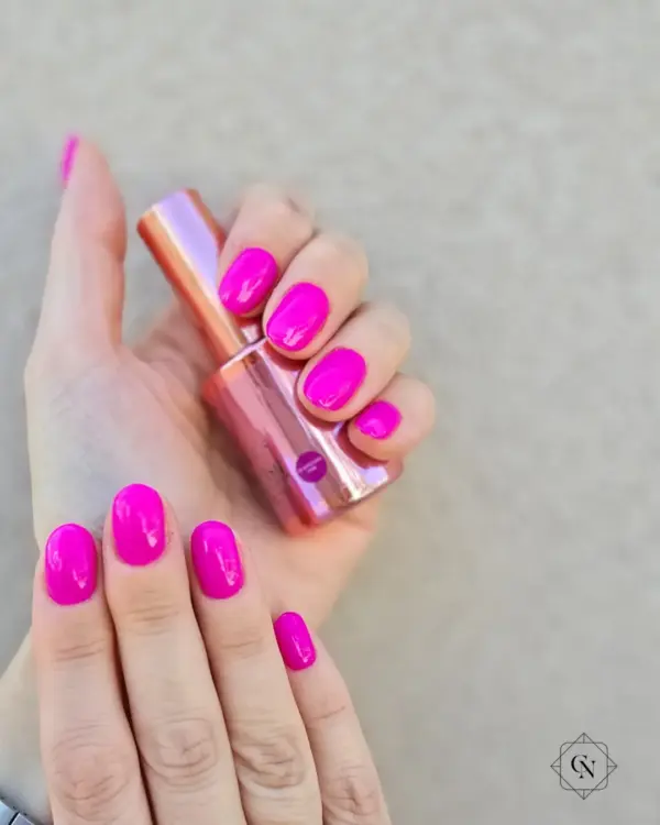 34 shocking pink energična roza bja za nokte trajni lak cici nails