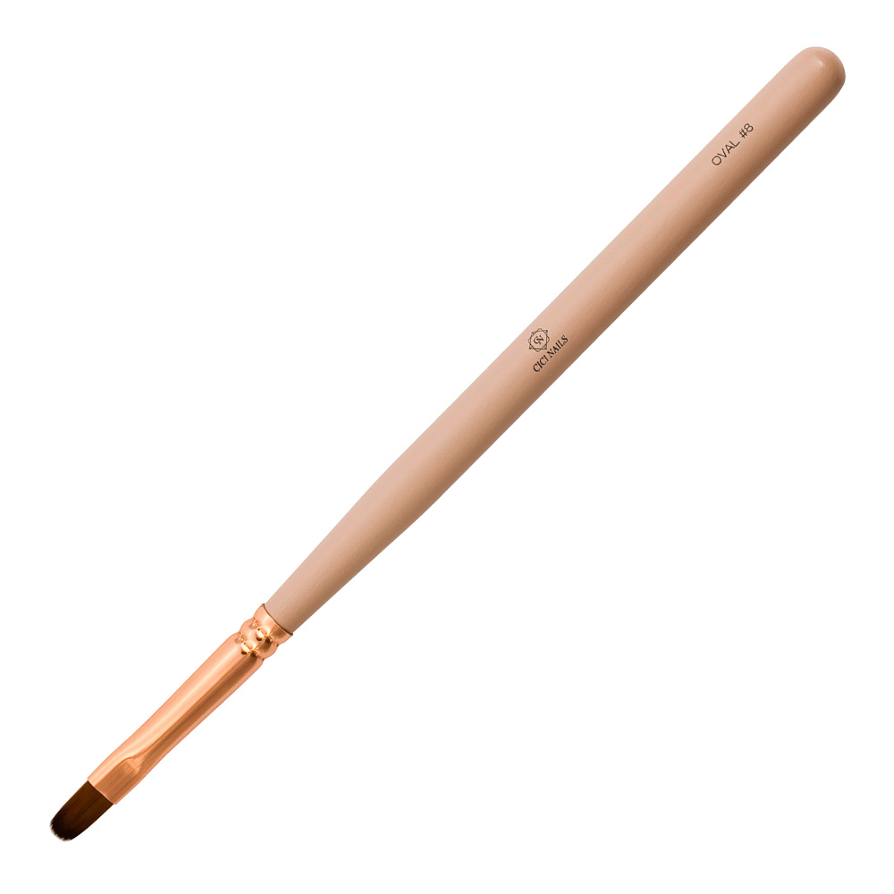oval 8 wood handle kist za nanošenje materijala cici nails