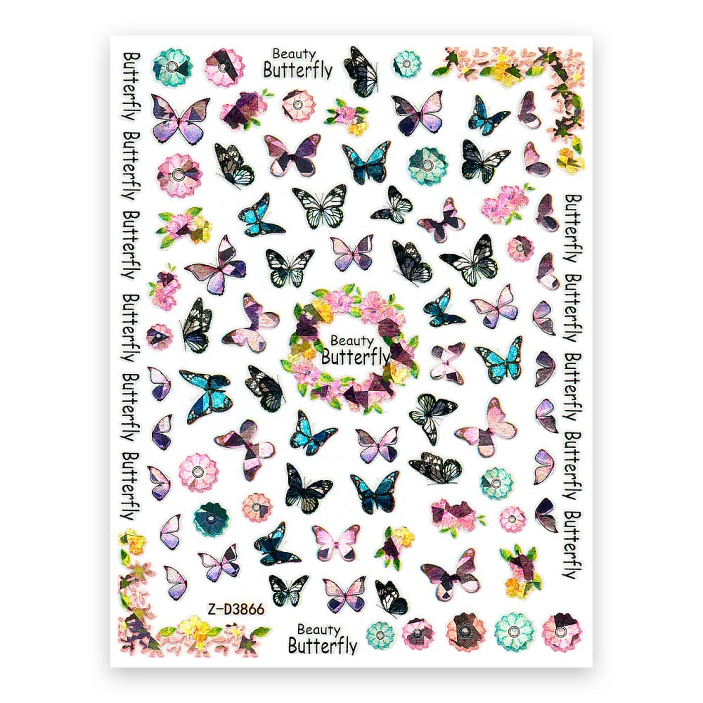 set naljepnica mix colour butterfly