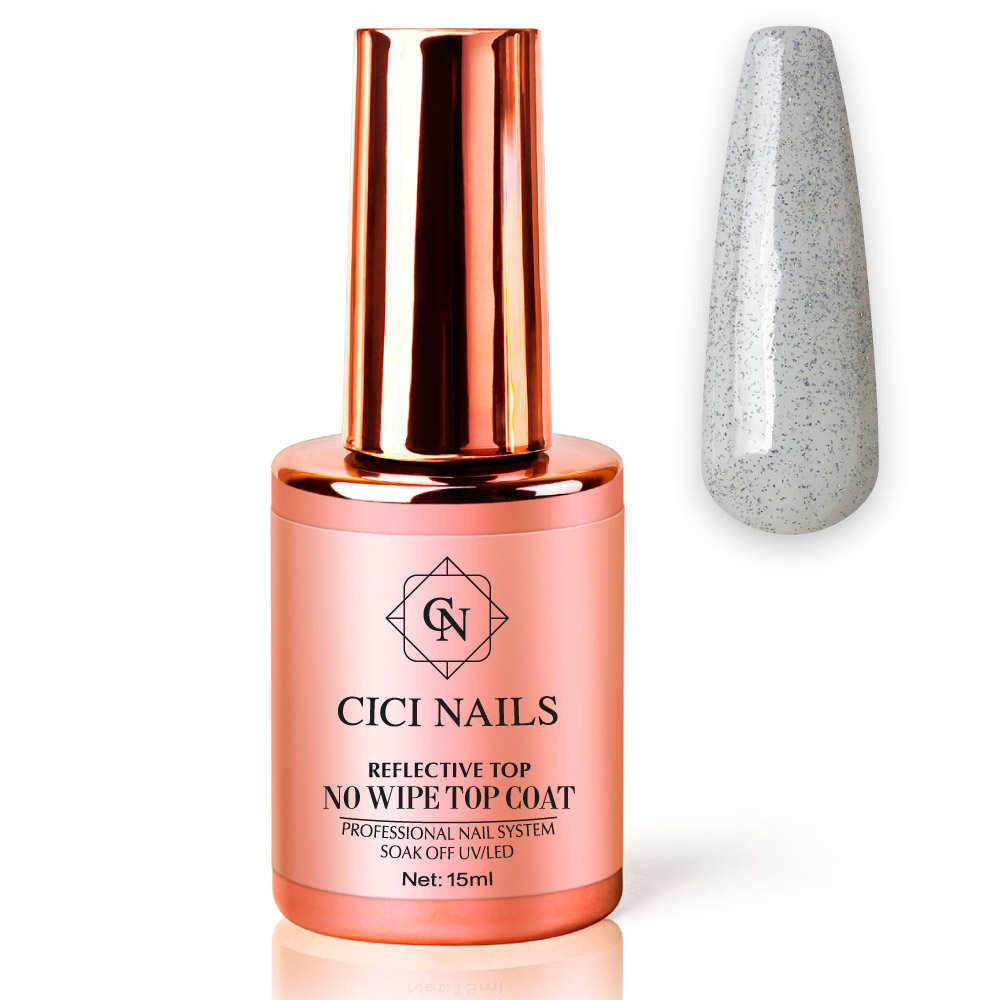 reflective top 15ml završni prozirni sjaj za nokte sa šljokicama cici nails slavonski brod