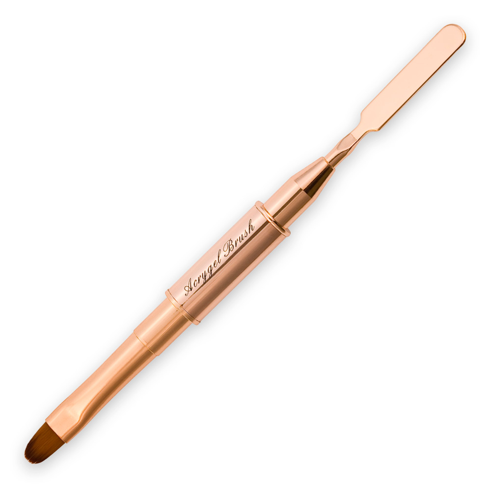 acrygel brush rose gold