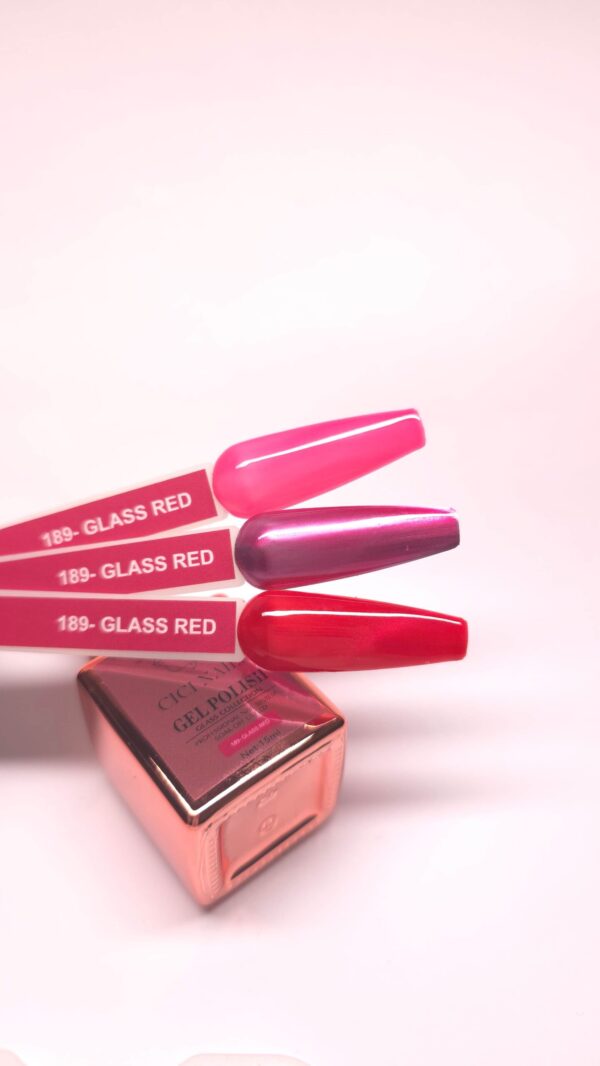 189 - Glass Red 15 ml – Prozirni crveni s glass efektom