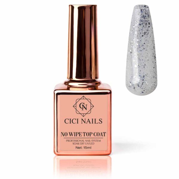 No Wipe Top Coat Silvery srebrni sjaj za nokte cici nails slavonski brod