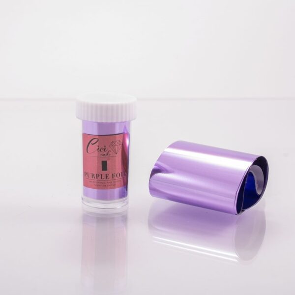purple foil cici nails