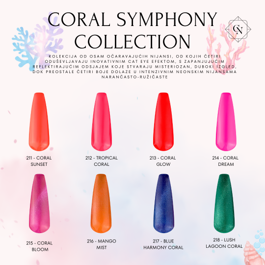 vizual coral symphony collection koraljne boje cici nails ljetne boje za nokte