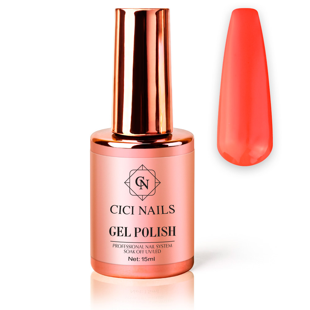 Cici nails neon narančasta gel lak boja za nokte boja koja svijetli u mraku ljetna boja ljetni nokti narančasti nokti