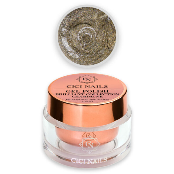 gel polish brilliant collection champagne gel sa šljokicama za nail art