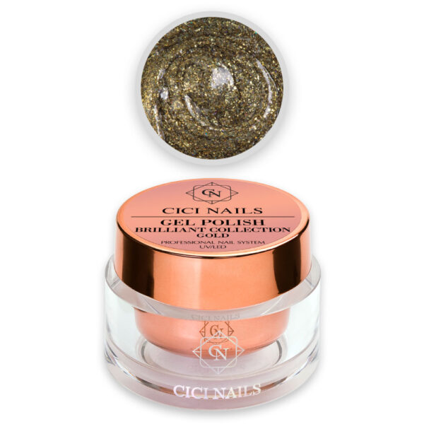 gel polish brilliant collection gold gel sa šljokicama za nail art