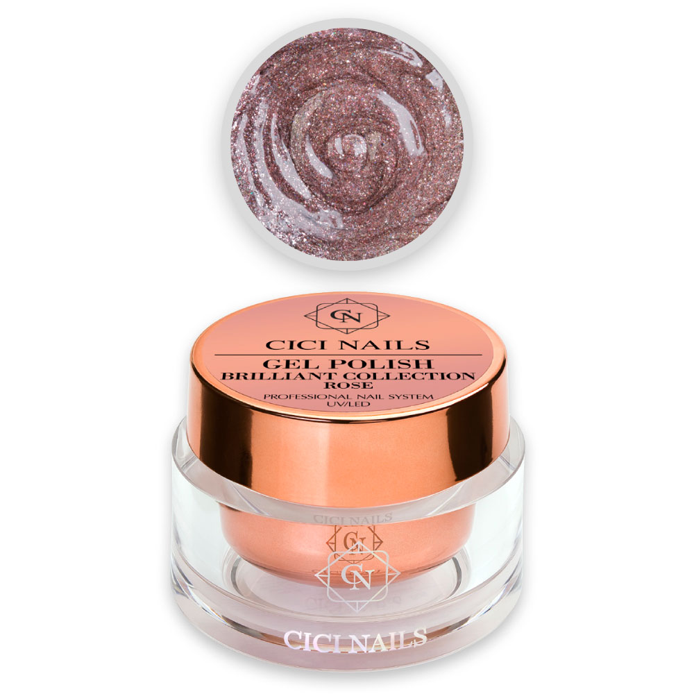 gel polish brilliant collection rose gel sa šljokicama za nail art