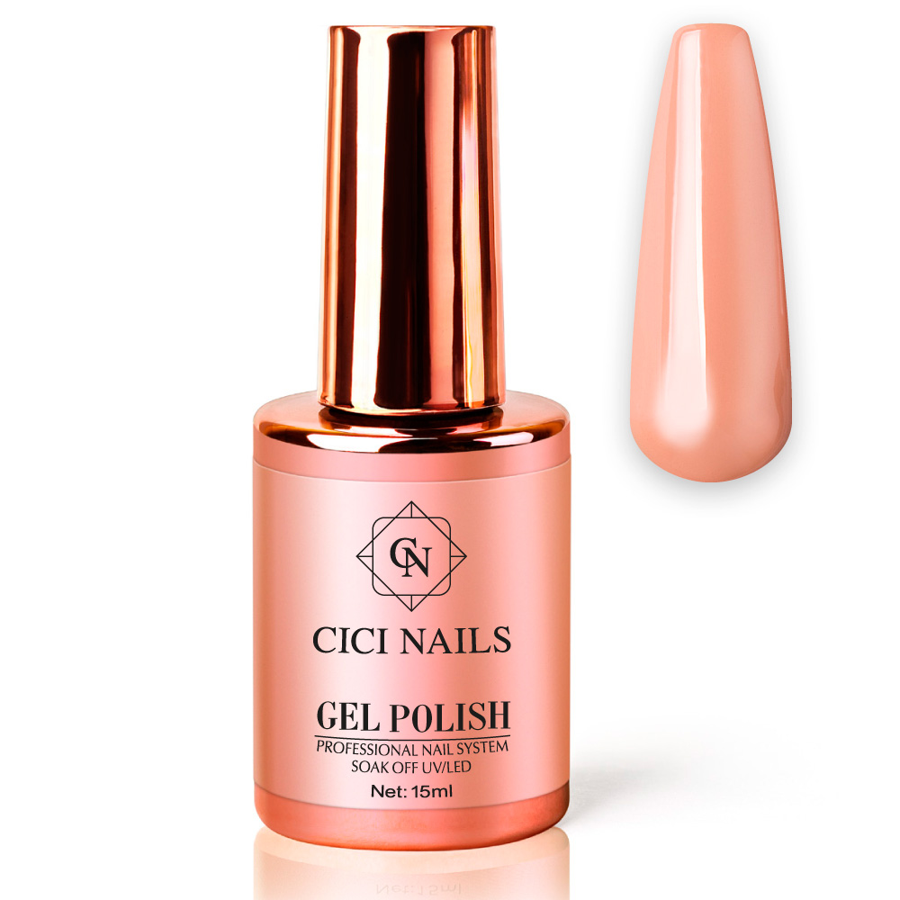 gel polish cappuccino 55 round bež nude trajni lak gel lak cici nails