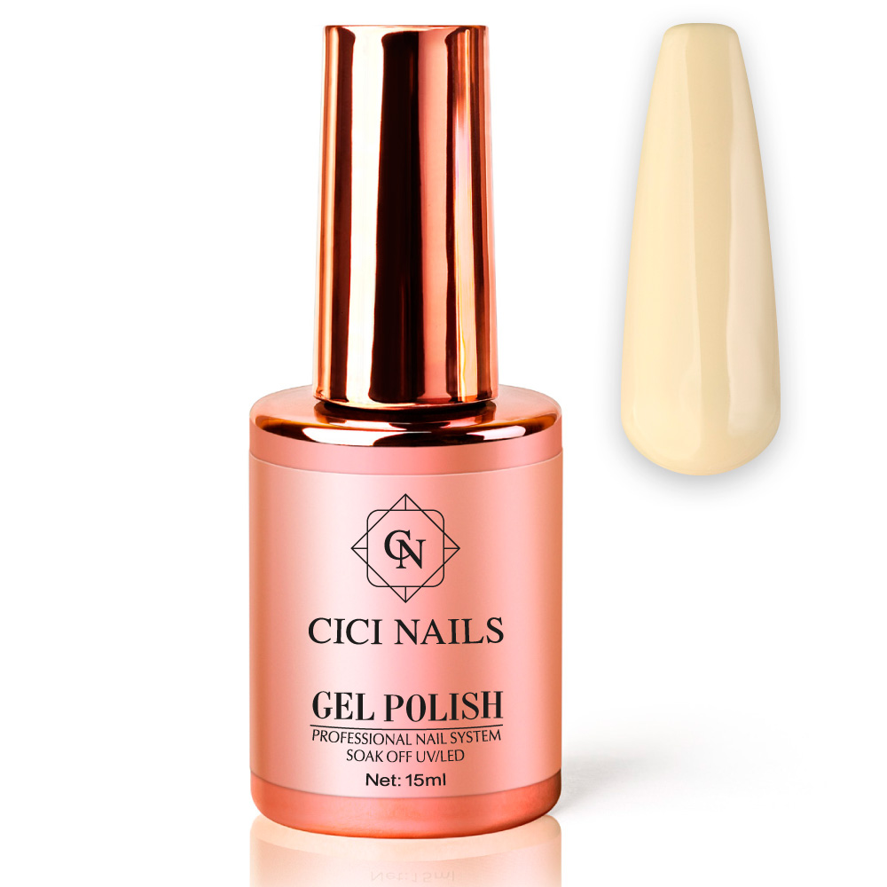 gel polish donut round svijetlo žuti trajni lak cici nails