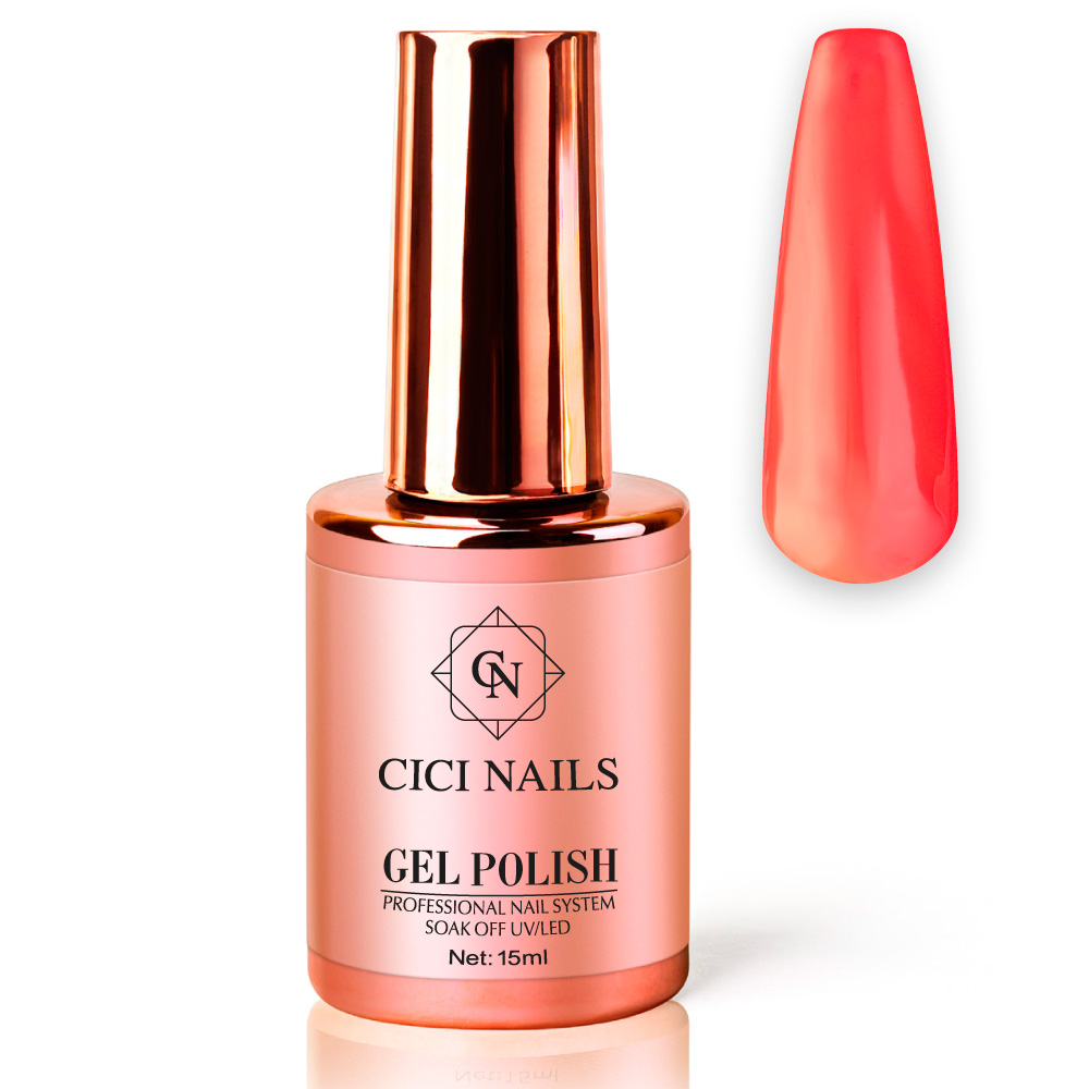 gel polish dora round crveno narančasti trajni lak gel lak cici nails