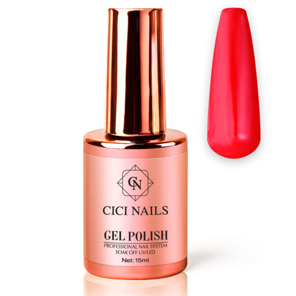 gel polish hot red 16 round crveni trajni lak