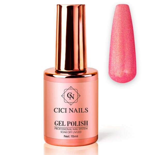gel polish magic coral 39 round šljokičasti trajni lak