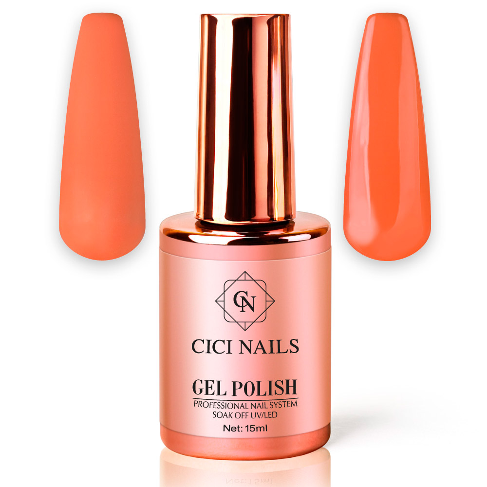 gel polish mango tango 80 round neon narančasti trajni lak
