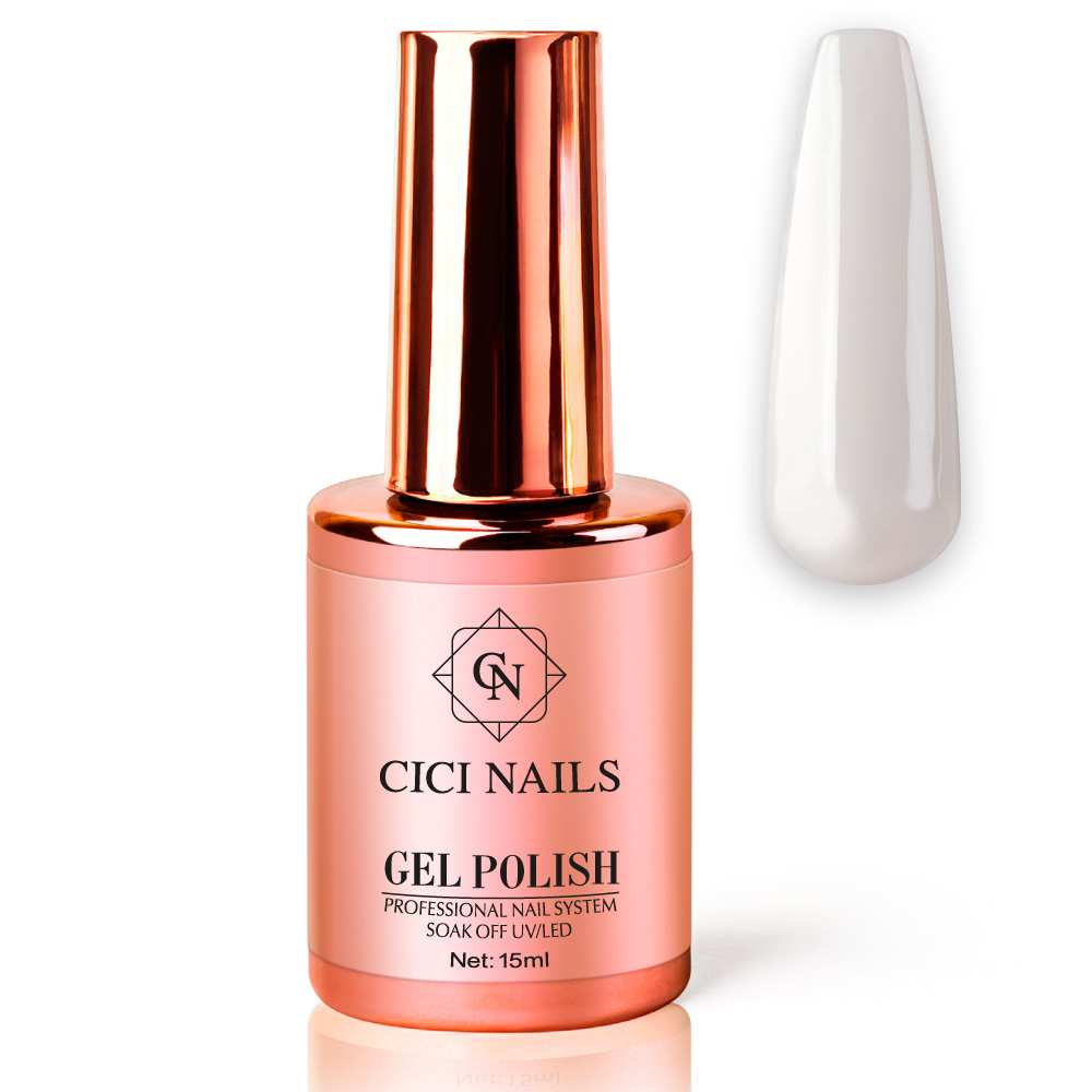 gel polish milky vanilla round trajni lak mliječni
