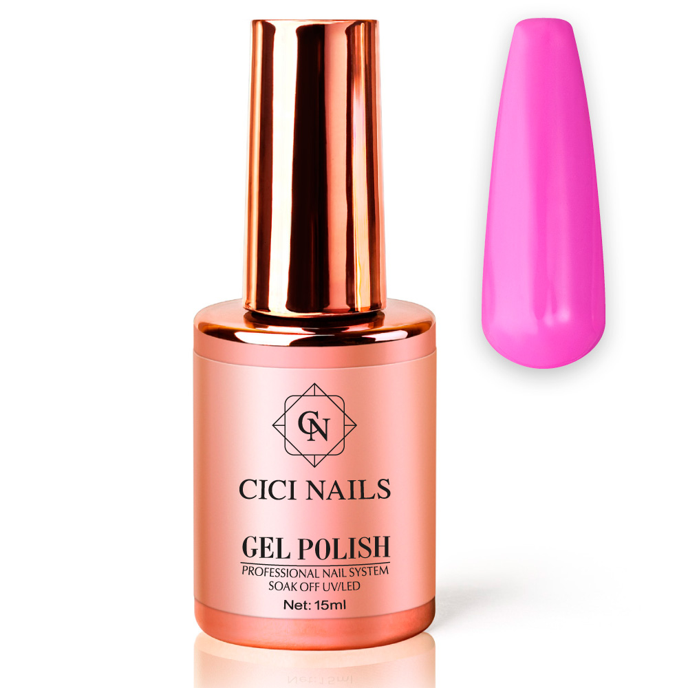 gel polish neo pink 83 round roza trajni lak