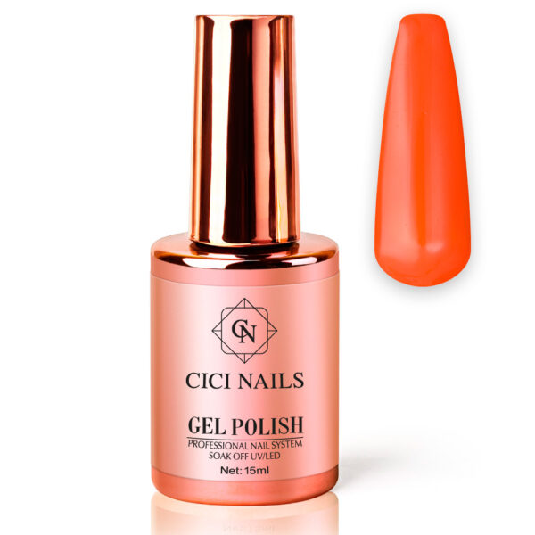 gel polish orange 25 round narančasti trajni lak