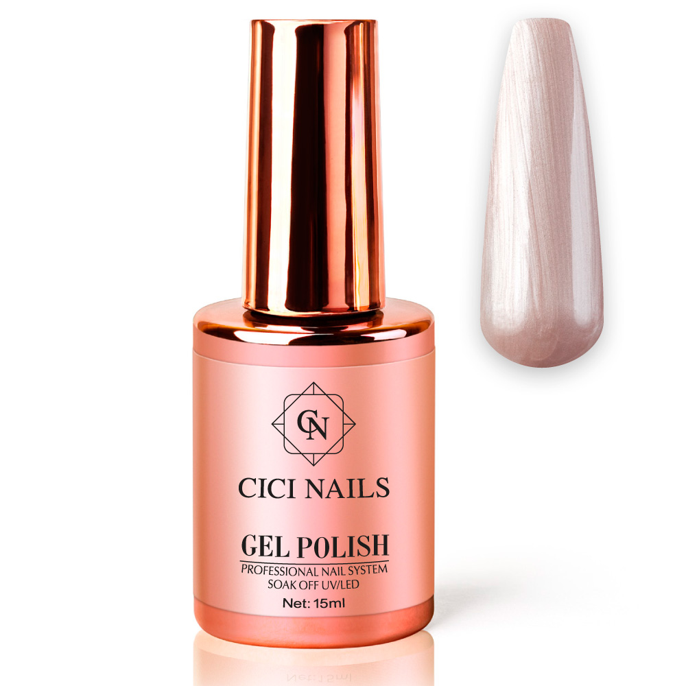 gel polish pearl beige round pearl bež trajni lak