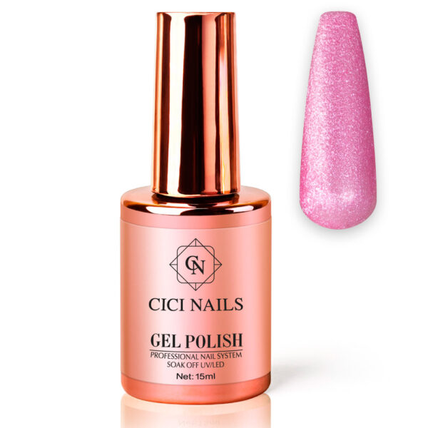 gel polish pop pink 31 round šljokičasti trajni lak roza nokti cici nails slavonski brod
