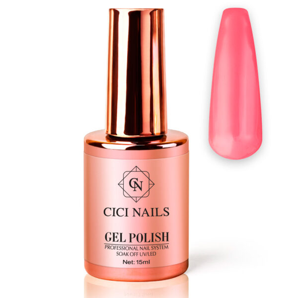 gel polish salmon pink round roza trajni lak