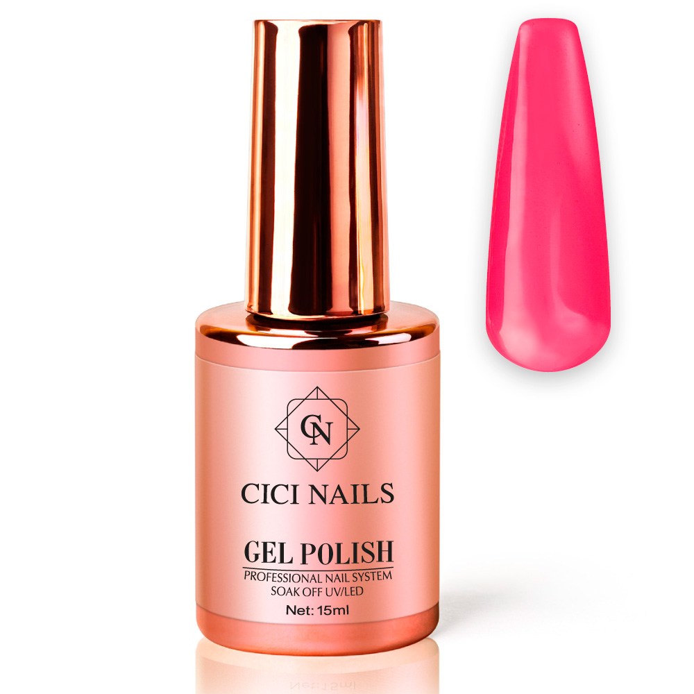 gel polish salmon round roza trajni lak gel lak cici nails