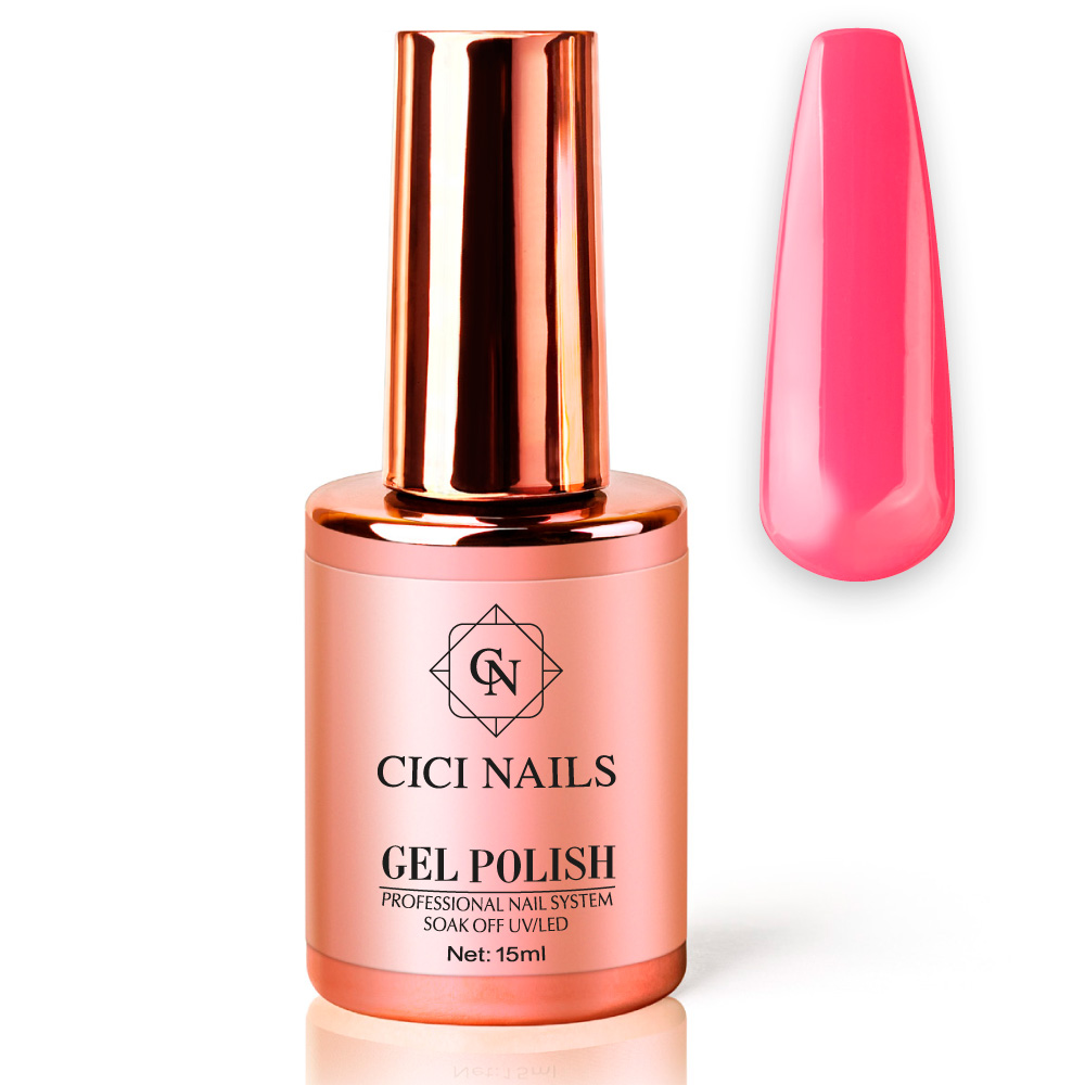 gel polish santorini 100 round roza trajni lak