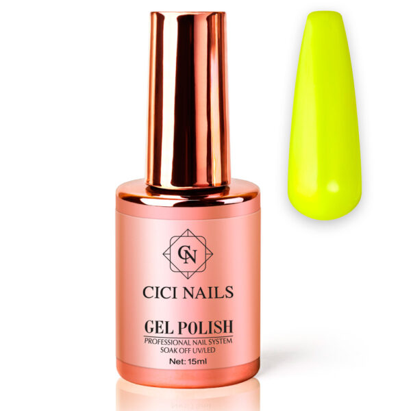 gel polish shea 44 round žuti trajni lak