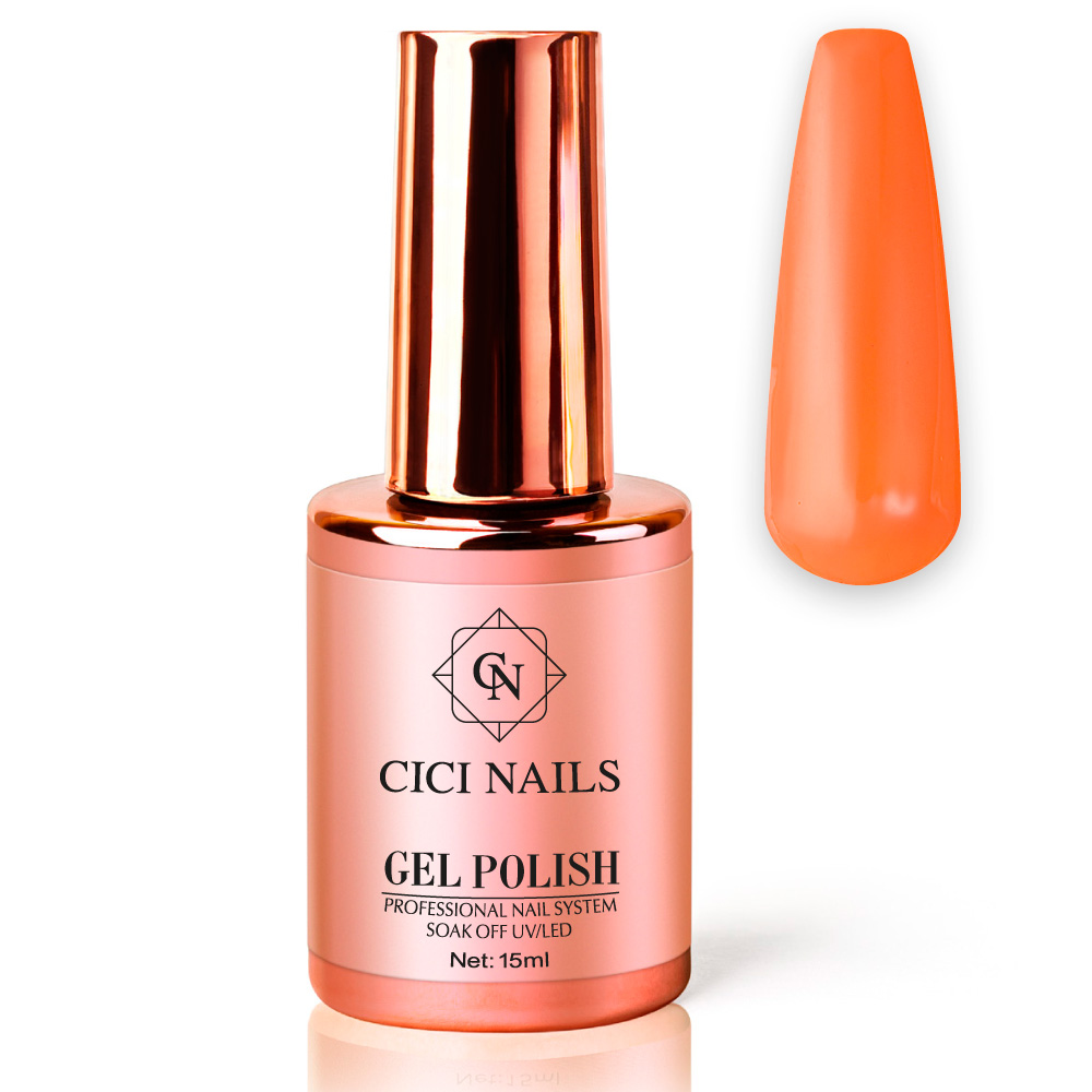 gel polish shocking orange 18 round narančasti trajni lak