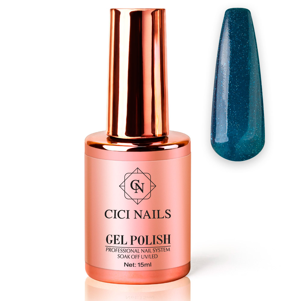 gel polish topaz 87 round šljokičasti trajni lak