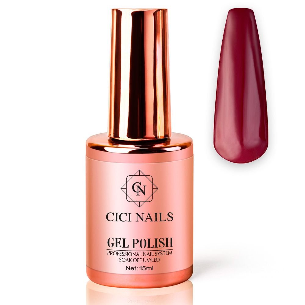 gel polish winea round tamno crveni trajni lak cici nails