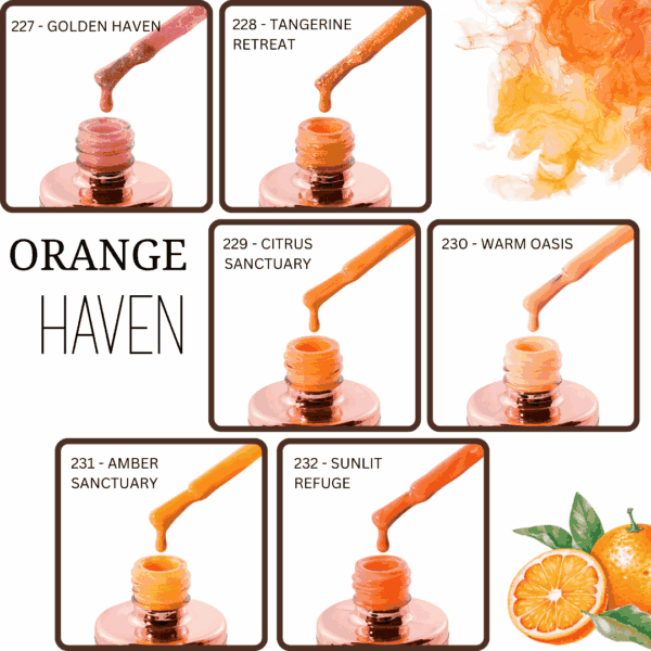 231 amber sanctuary 15ml orange haven, narančasti trajni lak