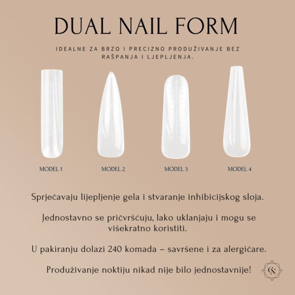 dual form tipse za brzo i precizno produzivanje bez raspanja i ljepljenja