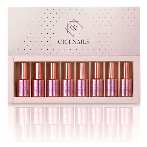 Cici nails mocha mist collection box kolekcije mocha gel lak za nokte