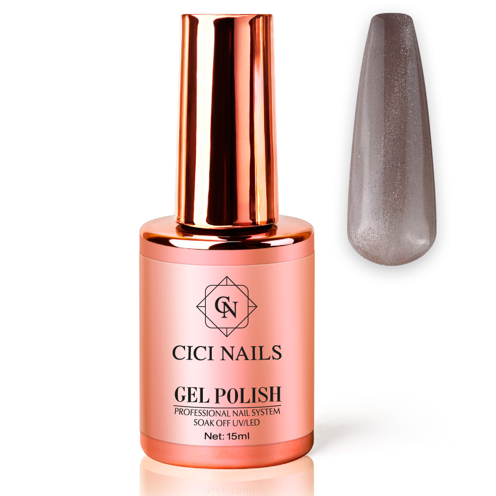 Cici nails smeđi gel lak za nokte cat eye smeđa cat eye boja smeđi cat eye smeđi trajni lak