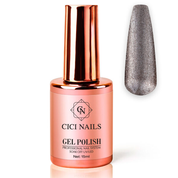 Cici nails smeđi šljokičasti gel lak nokti smeđi šljokičasti trajni lak šljokičasti nokti