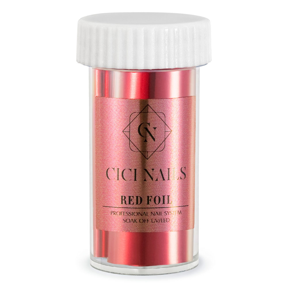 red foil crvena folija za nail art
