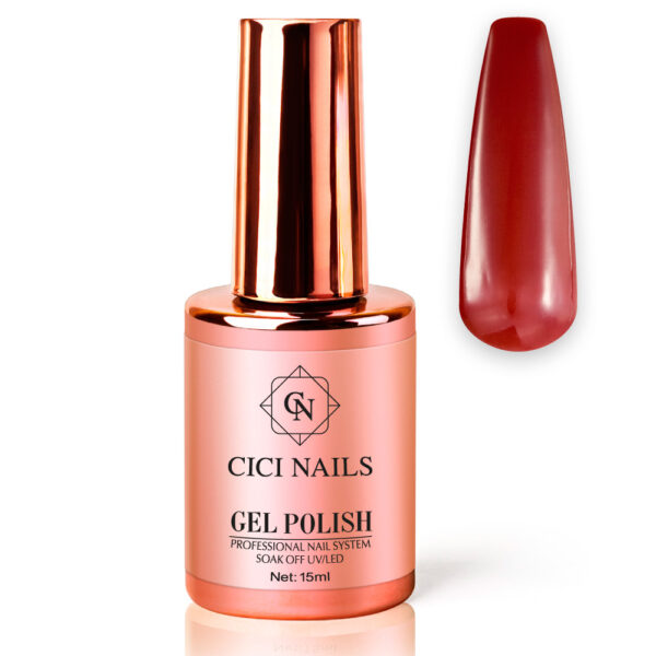 Cicinails gel polish red glass garnet glass tamno crveni trajni lak u boji za nokte