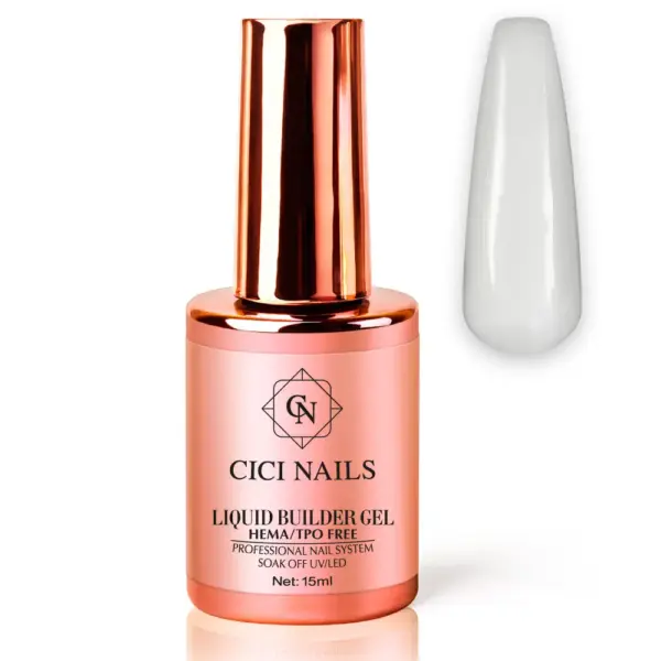liquid builder gel white 15ml hema/tpo free