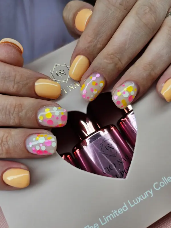 dreamy dots kolekcija – limited edition glitter trio s konfeti efektom trajni lak cici nails