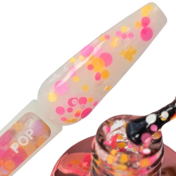 dreamy dots collection žuti rozi i koraljni konfeti koji podsjećaju na sladoledne kuglice