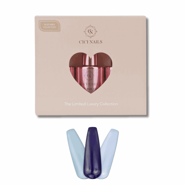 blue vibes collection – limited edition u plavim tonovima plave nijanse trajni lak cici nails