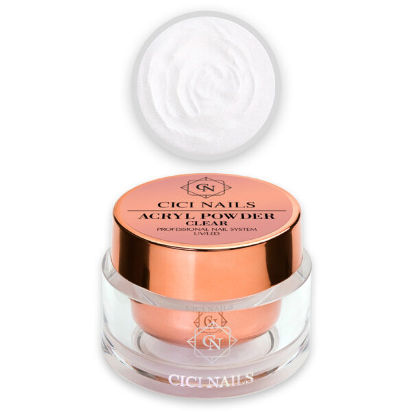 acryl powder clear 30g – prozirni akrilni prah za modeliranje CICI NAILS