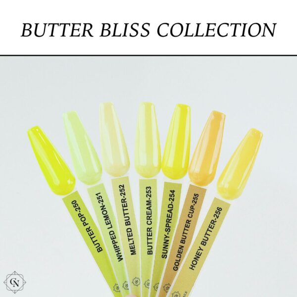 256 honey butter 15ml medeno žuta s krem završetkom cici nails