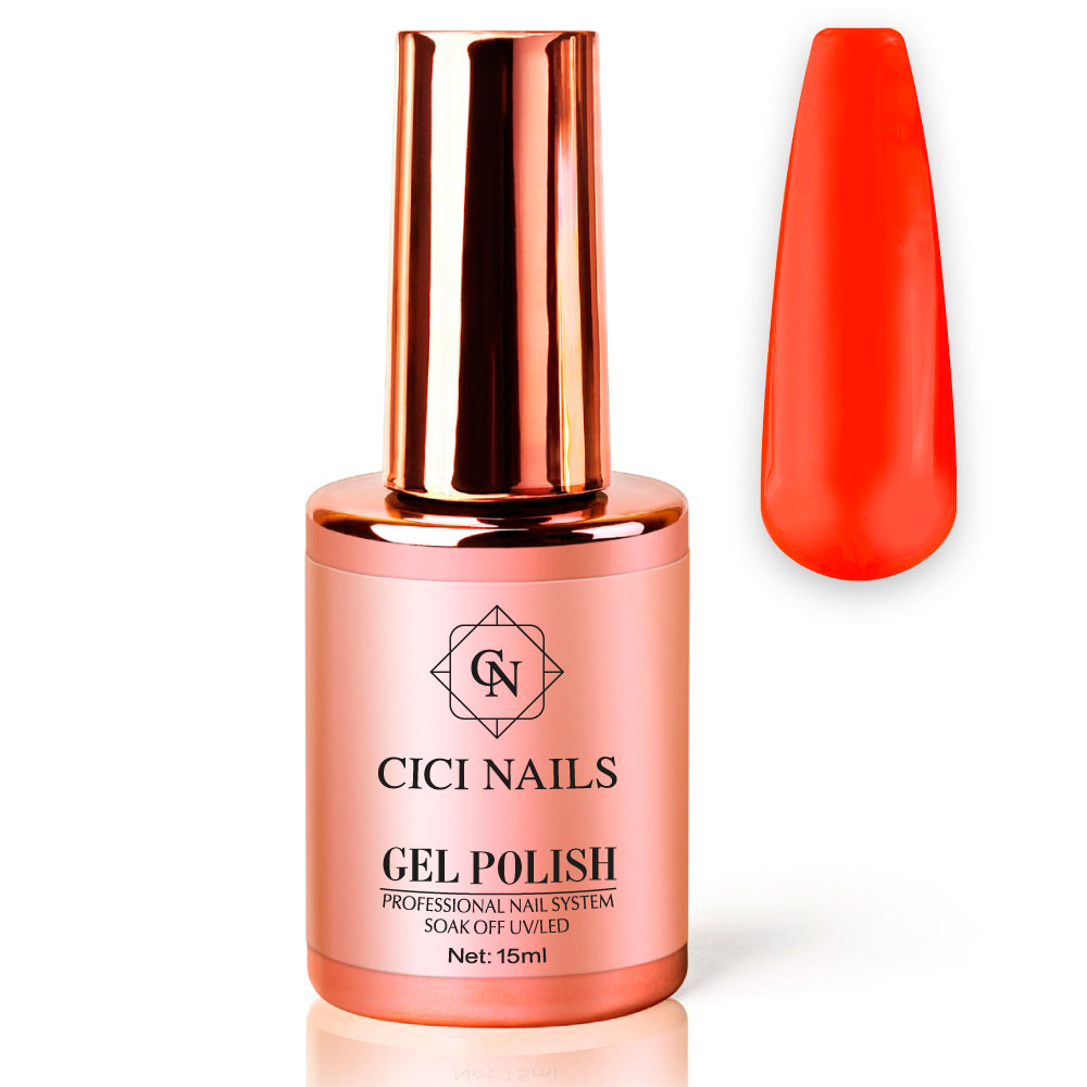 hot girl 15 ml – crveno koraljna neon nijansa trajni lak cici nails slavonski brod