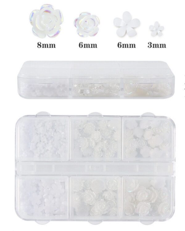 mix bijelih 3d cvijetova nail art cici nails slavonski brod