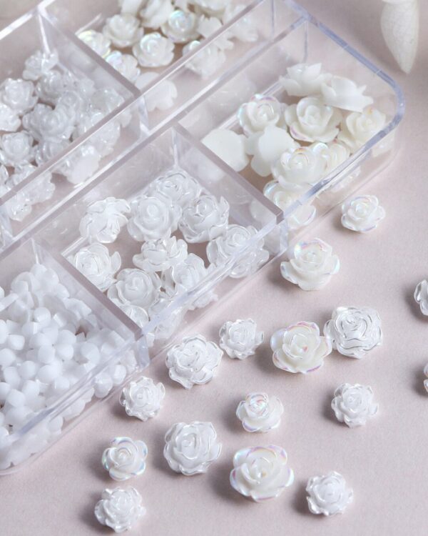 mix bijelih 3d cvijetova nail art cici nails slavonski brod
