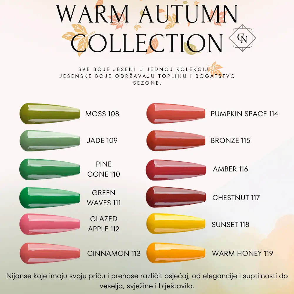 warm autumn collection paleta cici nails