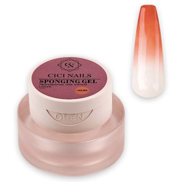 sponging gel lazura korak do savršene ombre manikure narančasti gel za tapkani ombre